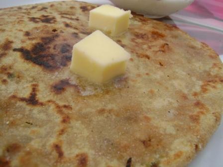 Rajma Paratha with loads of butter